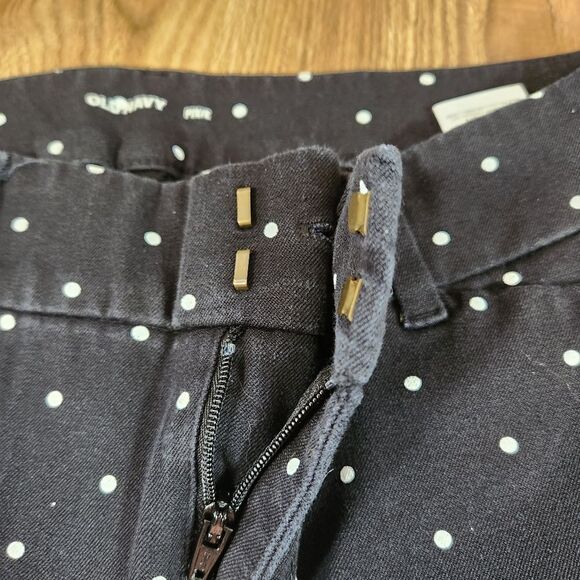 ☔️💜Old Navy Black w/White Polka Dot Pixie Pants Size 6 Tall - Picture 6 of 13